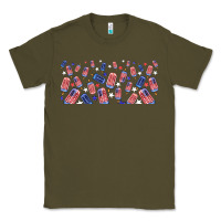Army Green American popsicle Classic Tee - TumblerDesignByShophia