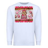 White easter pink camouflage egg hunter  bunny Premium Sweatshirt - BarkalooDesign