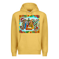 Antique Gold joy jesus Premium Hoodie - CowhideDigitalArt