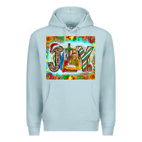 Blue Mist joy jesus Premium Hoodie - CowhideDigitalArt