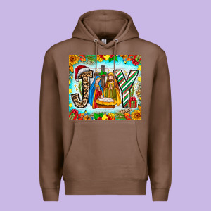 Joy Jesus Premium Hoodie Designed By Cowhidedigitalart