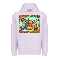 Lilac joy jesus Premium Hoodie - CowhideDigitalArt
