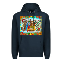 Navy joy jesus Premium Hoodie - CowhideDigitalArt