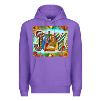 Purple joy jesus Premium Hoodie - CowhideDigitalArt
