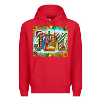 Red joy jesus Premium Hoodie - CowhideDigitalArt