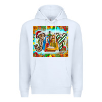 White joy jesus Premium Hoodie - CowhideDigitalArt