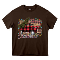 Chocolate Brown Merry Christmas Truck Heavy Core Tee - Bettercallsaul