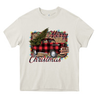 Cream Merry Christmas Truck Heavy Core Tee - Bettercallsaul