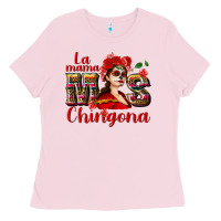 Bubblegum Pink La mama mos Chingona Ladies Tee - NancyCooperArtShop