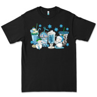 Black winter snowman coffee cups Premium Tee - texasbilliewilder