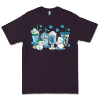Plum winter snowman coffee cups Premium Tee - texasbilliewilder