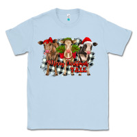 Dusty Blue Merry Christmas Y'all Heifers Classic Tee - RanaPortraitStore