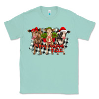 Seafoam Merry Christmas Y'all Heifers Classic Tee - RanaPortraitStore