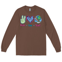 Chestnut Peace Love Teach Long Sleeve Tee - Jasminsmagicworld