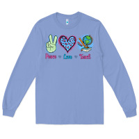 Colony Blue Peace Love Teach Long Sleeve Tee - Jasminsmagicworld
