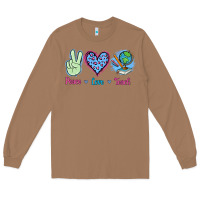 Toasted Coconut Peace Love Teach Long Sleeve Tee - Jasminsmagicworld
