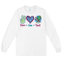 White Peace Love Teach Long Sleeve Tee - Jasminsmagicworld