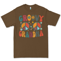 Cacao groovy grandma retro 70s peace sign design grandmother Premium Tee - longCreatives