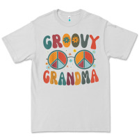 Dove Grey groovy grandma retro 70s peace sign design grandmother Premium Tee - longCreatives