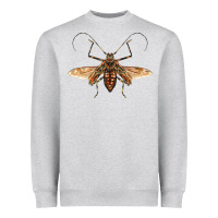 Heather Grey acrocinus beetle with wings Heavyweight Sweatshirt - LillyAllenDesigns