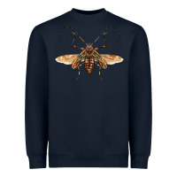 Navy acrocinus beetle with wings Heavyweight Sweatshirt - LillyAllenDesigns