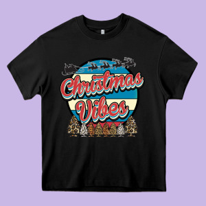 Christmas Vibes Heavy Core Tee Designed By Bettercallsaul
