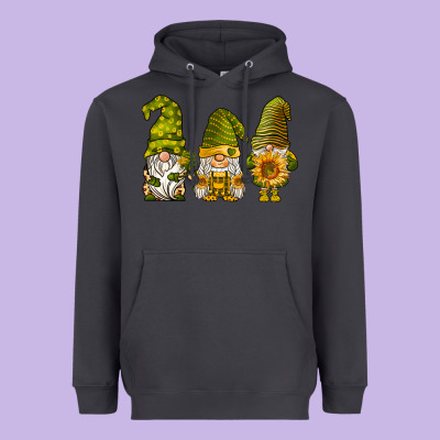 Sunflower Gnomies Heavyweight Hoodie Designed By Barkaloodesign