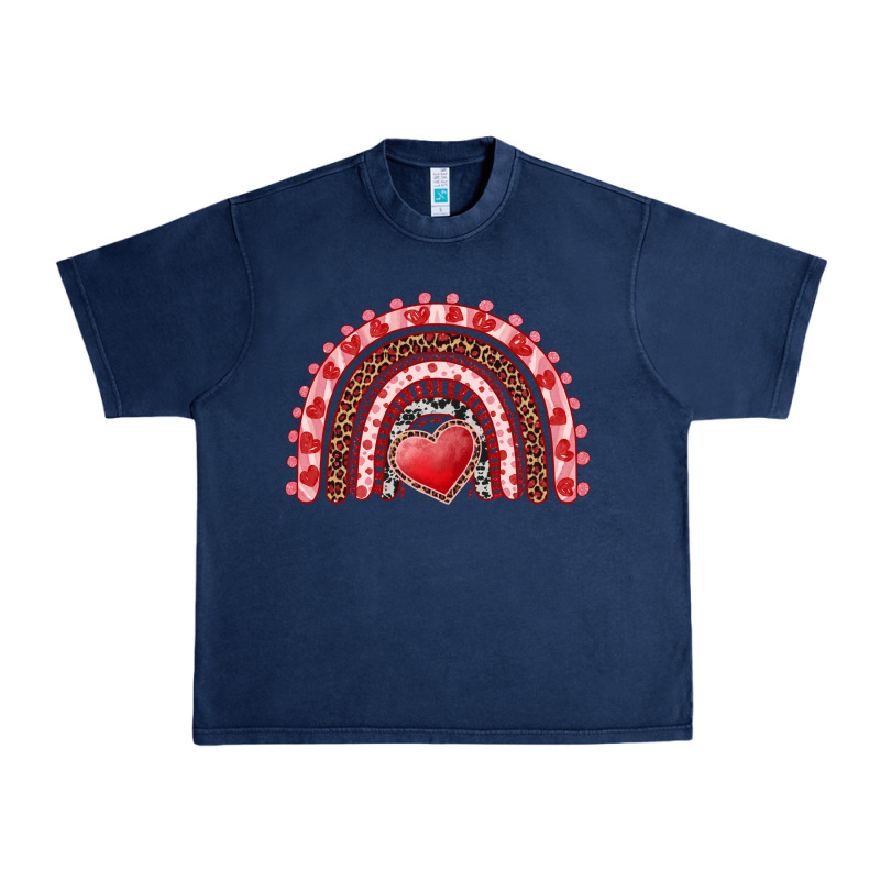 Valentines Day Rainbow With Heart Urban Heavy Tee by RanaPortraitStore | Teevron