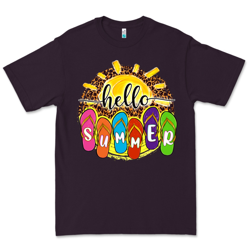 Hello Summer With Flip Flops Premium Tee by NancyCooperArtShop | Teevron