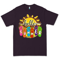 Plum hello summer with flip flops Premium Tee - NancyCooperArtShop