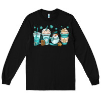 Black winter coffee cups Long Sleeve Tee - OliviaCreatesArt