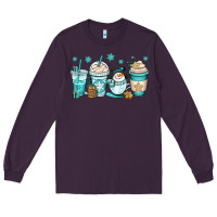 Plum winter coffee cups Long Sleeve Tee - OliviaCreatesArt