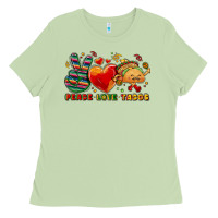 Matcha Peace love tacos Ladies Tee - NancyCooperArtShop