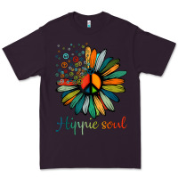 Plum daisy peace sign hippie soul tshirt flower lovers gifts Premium Tee - longCreatives