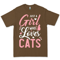Cacao just a girl who loves cats cute cat lover gifts Premium Tee - longCreatives