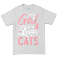 Dove Grey just a girl who loves cats cute cat lover gifts Premium Tee - longCreatives