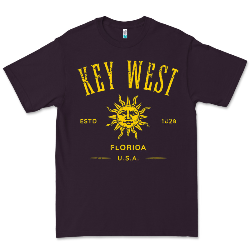 Key West Florida Vintage Distressed Style Design Souvenir Premium Tee by longCreatives | Teevron