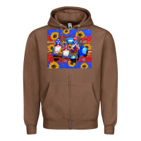 Chestnut American flag gnomes truck sunflowers star leopard glitter Zipper Hoodie - Artiststas