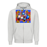 Dove Grey American flag gnomes truck sunflowers star leopard glitter Zipper Hoodie - Artiststas