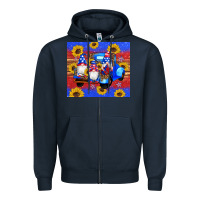 Navy American flag gnomes truck sunflowers star leopard glitter Zipper Hoodie - Artiststas