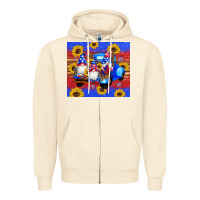 Sandshell American flag gnomes truck sunflowers star leopard glitter Zipper Hoodie - Artiststas