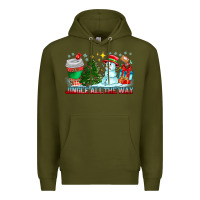 Army Green Jingle All The Way Premium Hoodie - CowhideDigitalArt