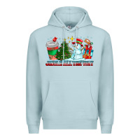 Blue Mist Jingle All The Way Premium Hoodie - CowhideDigitalArt