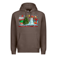 Coffee Jingle All The Way Premium Hoodie - CowhideDigitalArt