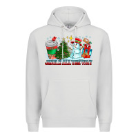 Dove Grey Jingle All The Way Premium Hoodie - CowhideDigitalArt