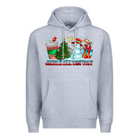 Heather Grey Jingle All The Way Premium Hoodie - CowhideDigitalArt