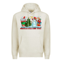 Oatmeal Heather Jingle All The Way Premium Hoodie - CowhideDigitalArt