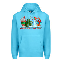 Ocean Blue Jingle All The Way Premium Hoodie - CowhideDigitalArt