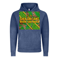 Vintage Denim Let the shenanigans begin shamrock tumbler Vintage Hoodie - HowdyJamesFarm