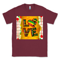 Burgundy juneteenth love Classic Tee - TumblerDesignByShophia